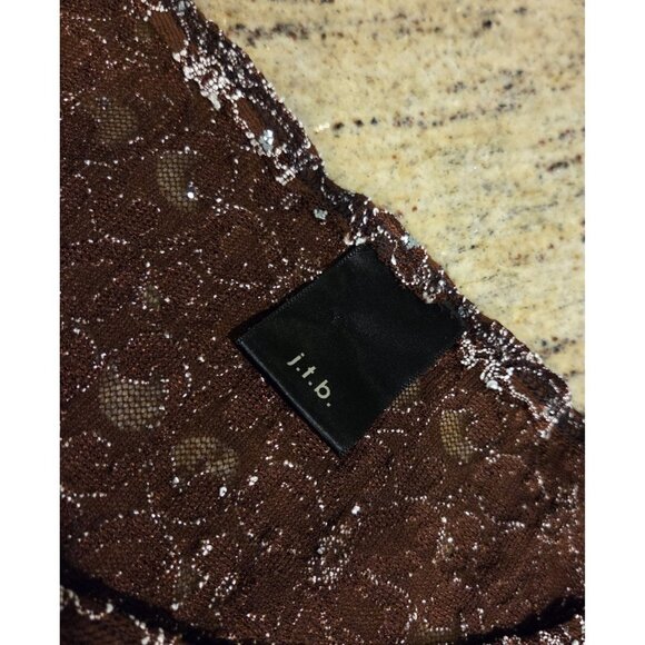 Lot of 4 j.t.b. Sz M Floral Stretch Evening Top Sparkle Holiday 3/4 Sleeve - Picture 11 of 16